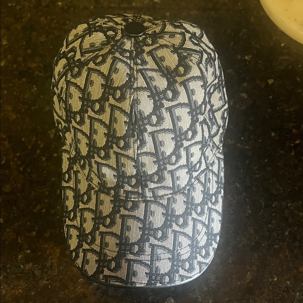 Dior Monogram Cap in Black and White